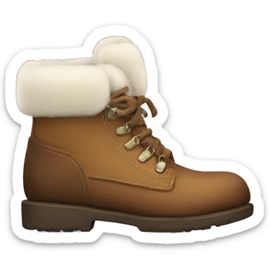 Boots with fur sticker