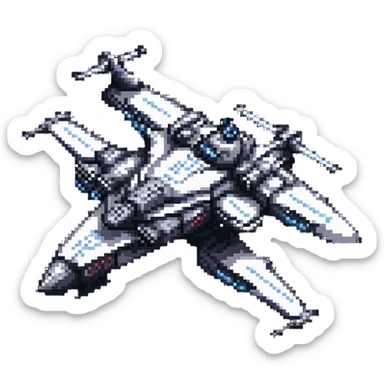 massive battleship-style space cruiser with weapon turrets sticker