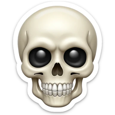 Make a ios shocking skull smoji sticker