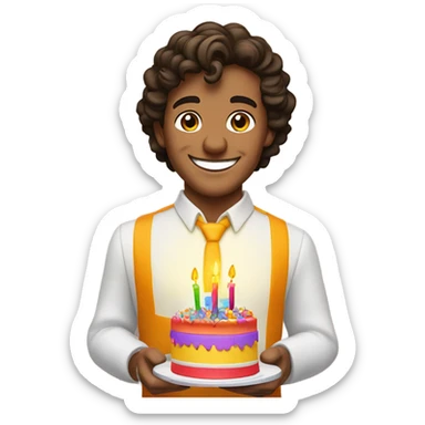 Lando NORRIS Hold birthday cake for you sticker