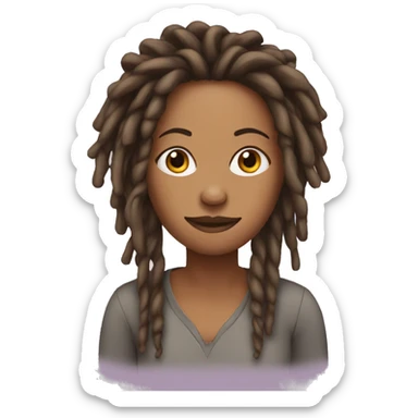 mom with dreads sticker