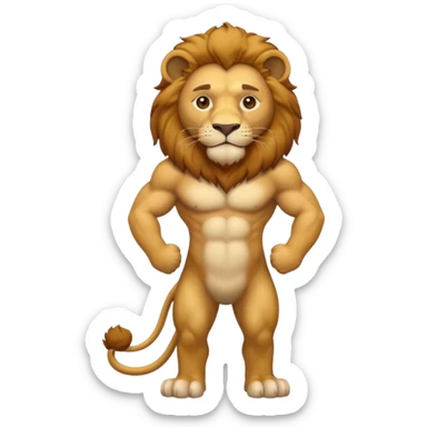 in lion family, only Father, full body. sticker