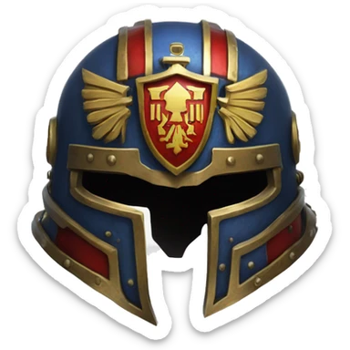 Astartes Warhammer 40K helmet, featuring the Russian coat of arms. sticker