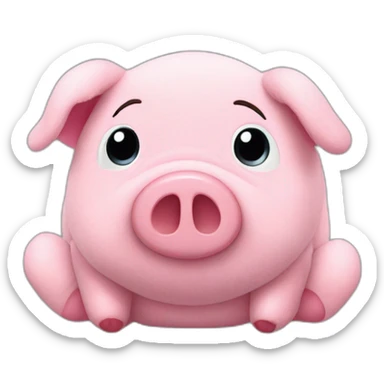 Ty-tulip-stuffed-pig-toy-slouching-sitting-plush-fluffy sticker
