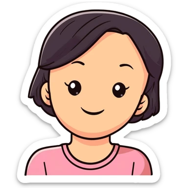 Beautiful girl with smiling eyes sticker