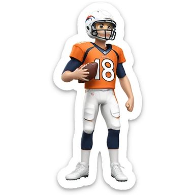 Bo Nix on the Denver Broncos sticker