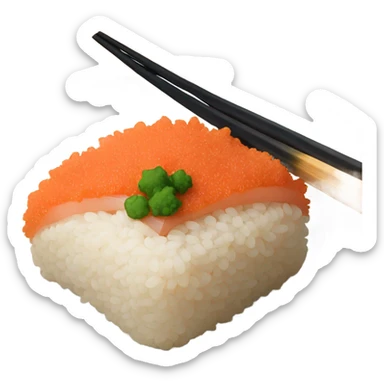Crispy rice with spicy tuna on top sushi sticker