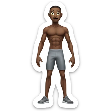Super thin boy fitness funny  body sticker