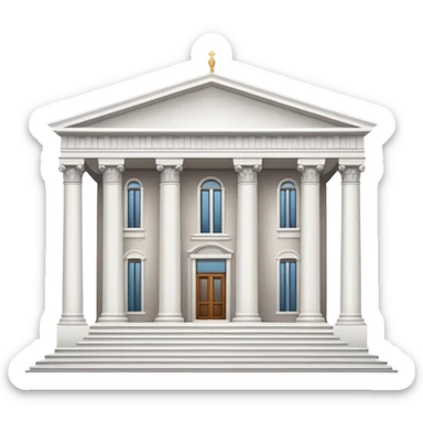 museum building with columns sticker
