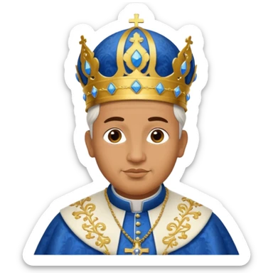 pope royal hat sticker