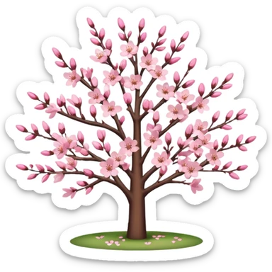 Cherry blossom tree aesthetic sticker