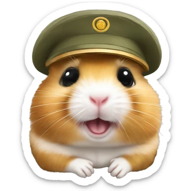 Un hamster militaire  sticker