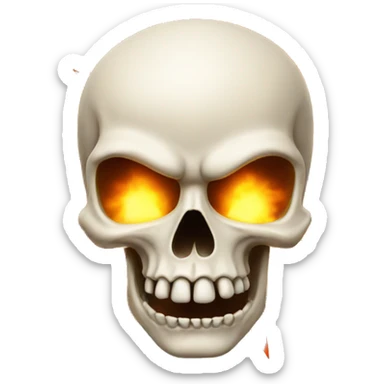 Skull emoji with its head exploding sticker