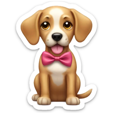 @dog dog dog dog with bow sticker