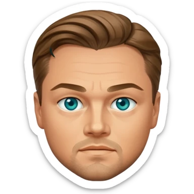 Leonardo DiCaprio with teal eyes sticker