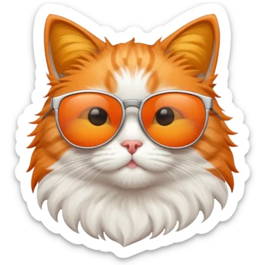 Cat wearing sunglasses and feeling  sticker