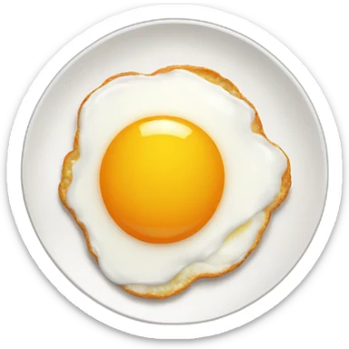 fried egg in a plate sticker