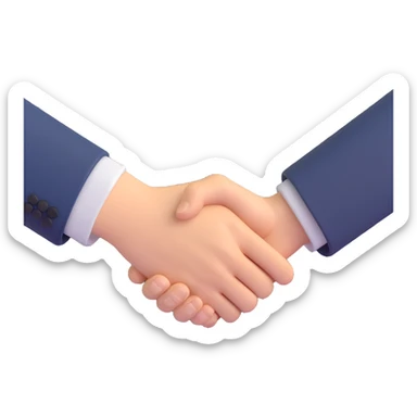 A handshake, gratitude sticker
