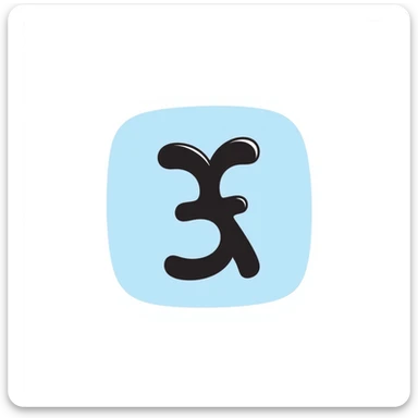 The Phoenician letter "𐤊" on a light blue circular background, Kaspa cryptocurrency logo sticker