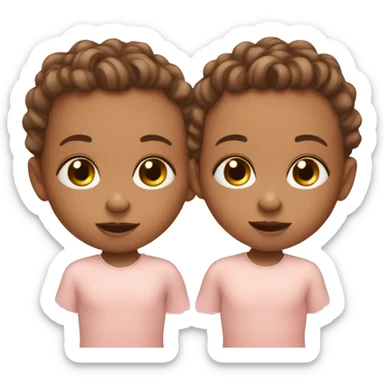 twin babies sticker
