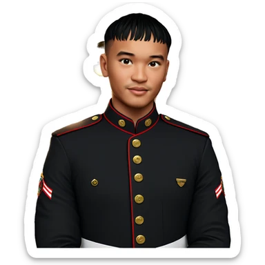 boy in uniform portrait sticker