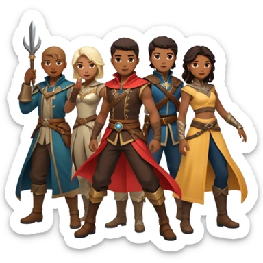 fantasy characters sticker