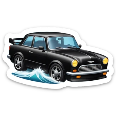 wave phonk car sticker