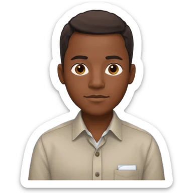 stock trader, black man, in a shirt sticker