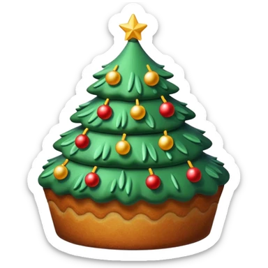 cake that looks like christmas tree sticker