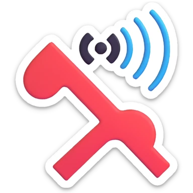 wifi icon with weak signal, 3D style sticker
