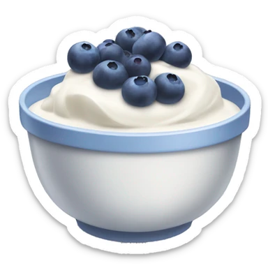 yougurt bowl with blueberries sticker