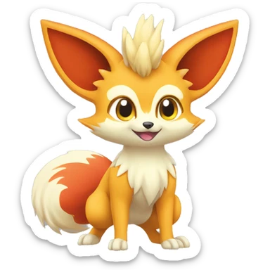  Fennekin-Quilava—Vulpix-Nickit-Fakemon Full body sticker
