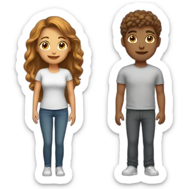 Two couples in t-shirt N+S sticker