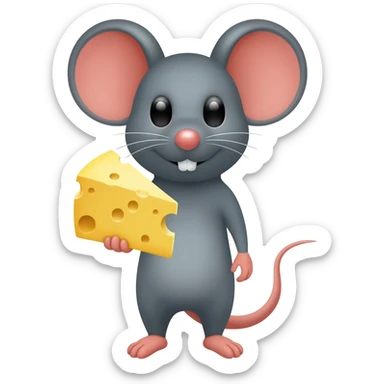 mouse cheese sticker