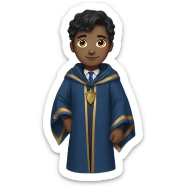 A dark haired boy in a Ravenclaw robe sticker