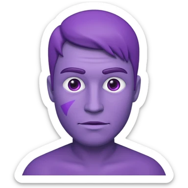 purple man portrait  sticker