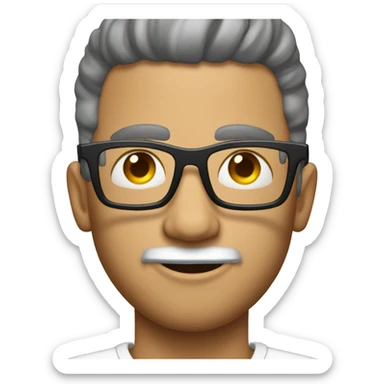 cara con gafas pro y una corona sticker