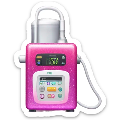 Pink ombre infusion pump with glitter  sticker