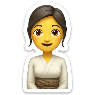 happy zen girl sticker
