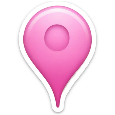 location pin  is pink sticker