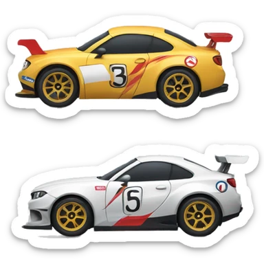 Race car drifting sticker