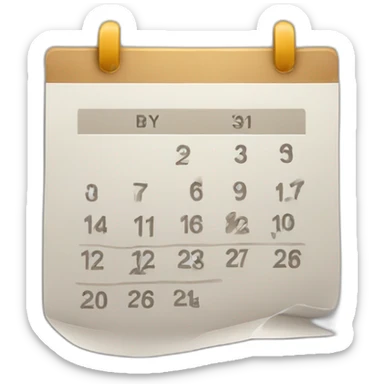 calender showing date 31 sticker