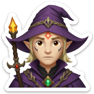 warlock from dota 2 and text above "fak naxuy" sticker