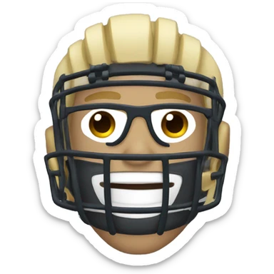 Blondeguy with glasses and football helmet  sticker
