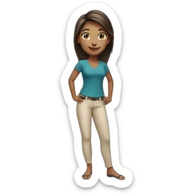 Dubai pose woman sticker