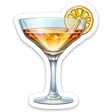 luxury cocktail glass sticker