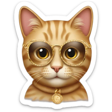 Cartier fashionable cat sticker