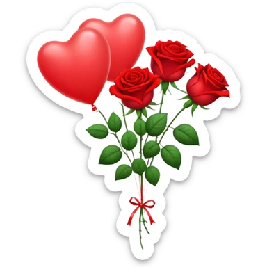 Bouquet of Roses with a balloon sticker