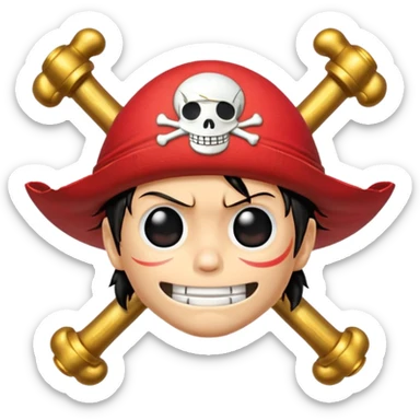 Luffy pirate logo sticker