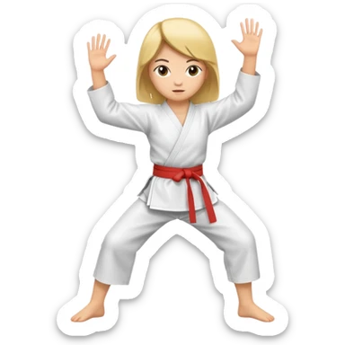 Karate girl sticker